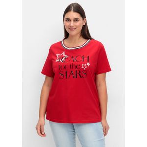 Sheego T-Shirt "Große Größen", mit Frontdruck und Glitzerdetails