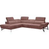 Egoitaliano Ecksofa "Narcisa, Design und Sitzkomfort der Extraklasse,", mit verstellbaren Kopfstützen für noch mehr Komfort, L-Form