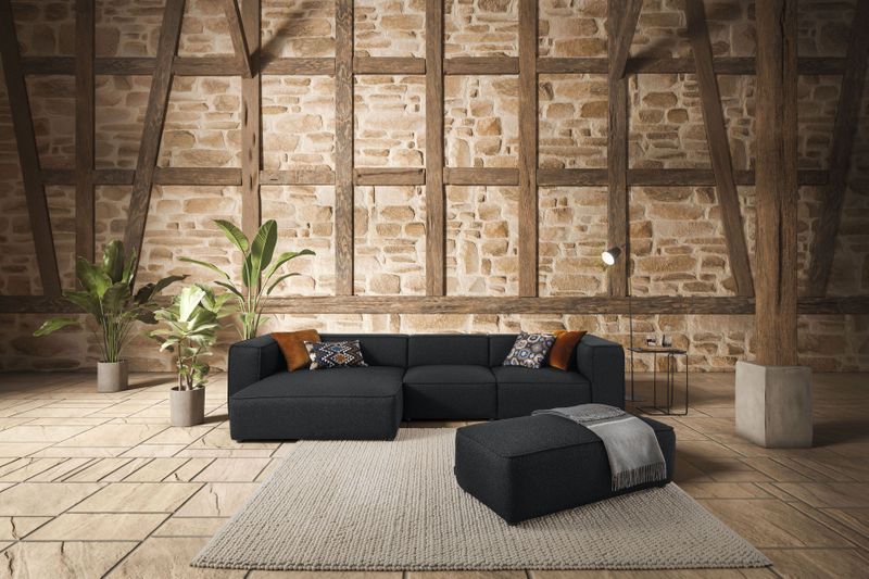 W.SCHILLIG Ecksofa "around-the-block", mit eleganter Biese, mit Federkern, Breite 341 cm