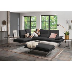 W.SCHILLIG Ecksofa "broadway, Designsofa, mit tollem Sitzkomfort, L-Form", Sitztiefenverstellung, Kopfteil- & Seitenteilverstellung, Breite 284cm