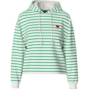 pieces Kapuzensweatshirt "PCCHILLI LS HOODIE STRIPES EMB NOOS BC"