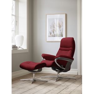 Stressless Relaxsessel "Sunrise", (Set, Relaxsessel mit Hocker), mit Hocker, mit Cross Base, Größe S, M & L, Holzakzent Wenge