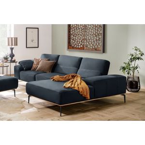 W.SCHILLIG Ecksofa "run, Designsofa mit tollem Sitzkomfort, bequem, L-Form", mit Holzsockel, Füße in Schwarz pulverbeschichtet, Breite 319 cm