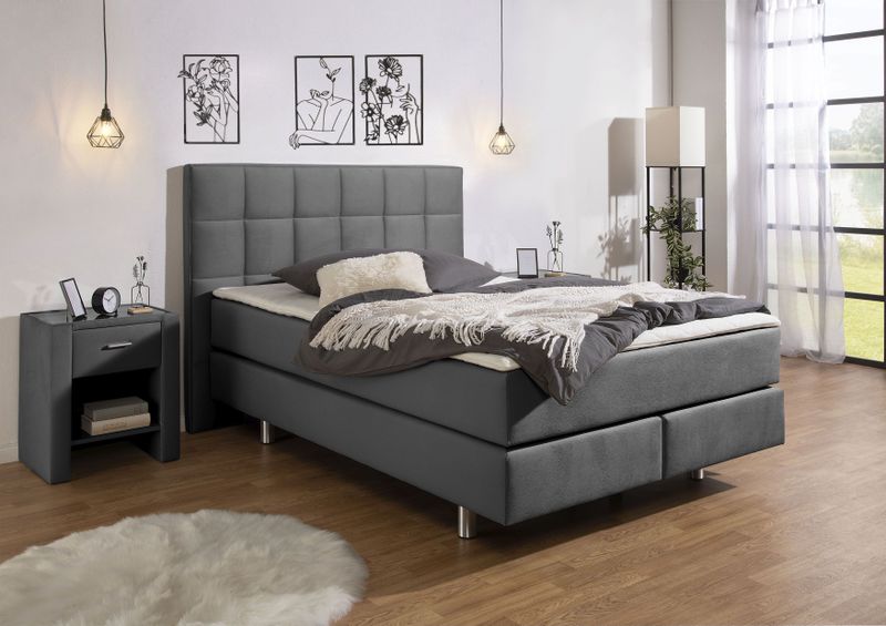 INOSIGN Boxspringbett "Loomis", inkl. Topper, wahlweise in H2, H3 oder H4 erhältlich