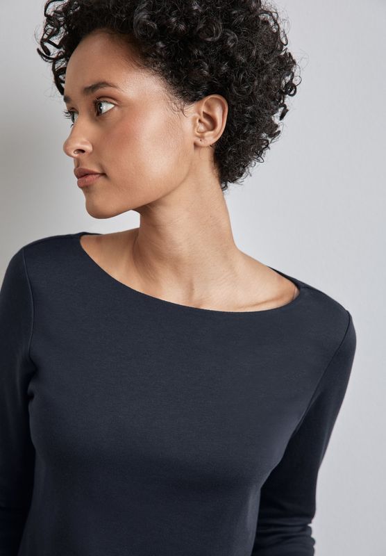 STREET ONE Langarmshirt "Style Lanea", mit U-Boot Ausschnitt