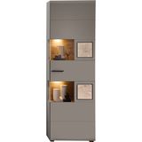 Innostyle Vitrine "FUN PLUS II", (2 St.), Glastür, 7 Fächer, Softclose, ABS Kantenschutz