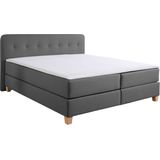 Home affaire Boxspringbett "Fargo", inkl. Topper, in 3 Matratzenarten, in Samt- oder Strukturstoff