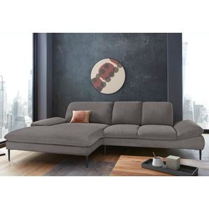 W.SCHILLIG Ecksofa "enjoy&MORE, Designsofa, elegant und bequem, L-Form", Sitztiefenverstellung, Füße schwarz pulverbeschichtet, Breite 310 cm