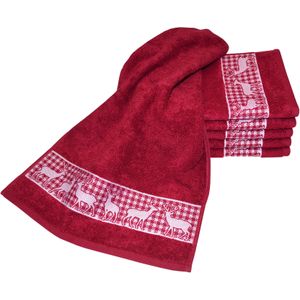 Dyckhoff Gästehandtücher "Hirschparade", (Set, 6 St.), Made in Germany (6 Gästetücher)
