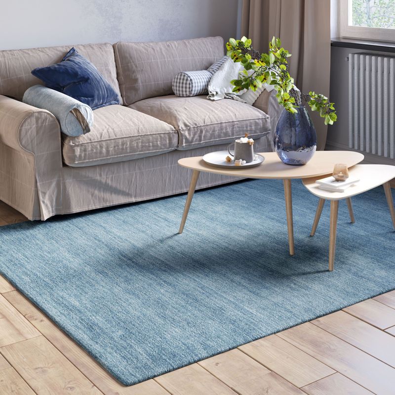 Myflair Möbel & Accessoires Wollteppich "Isra", rechteckig, 1,5 mm Höhe, Kurzflor, Handweb Teppich, meliert, reine Wolle, handgewebt