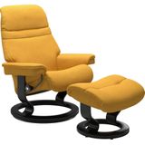 Stressless Relaxsessel "Sunrise", (Set, Relaxsessel mit Hocker), mit Classic Base, Größe M, Gestell Schwarz
