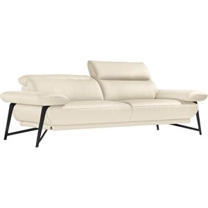 Egoitaliano 2,5-Sitzer "Anais, Designsofa mit hohem Sitzkomfort, Designfuß,", inkl. verstellbarer Kopfteile