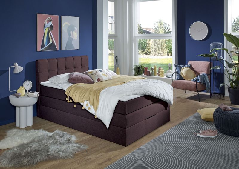 INOSIGN Boxspringbett "Fornoli", inkl. Topper und Bettkasten, H3 in zwei Matratzenarten