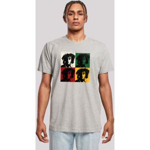 F4NT4STIC T-Shirt "Bob Marley Colour Blocks Two Sleeves Reggae Music", Premium Qualität