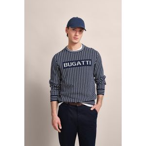 bugatti Strickpullover, mit präsentem Logo-Print