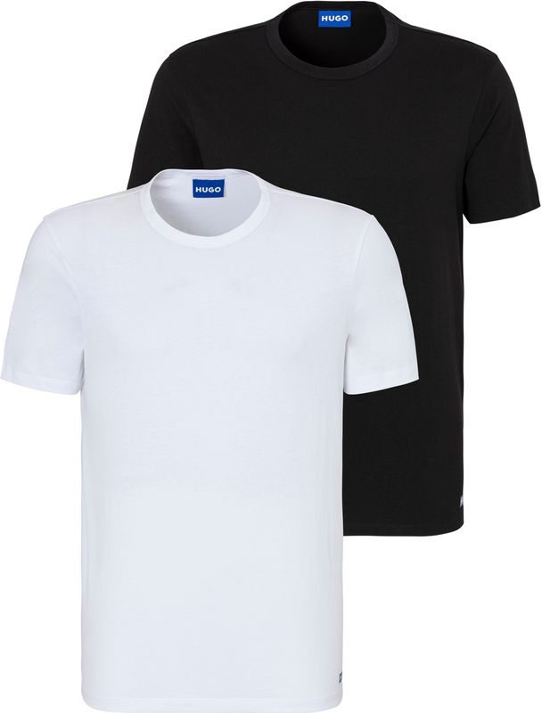 HUGO Blue T-Shirt "BLUE3 Naolo", (Packung, 2 tlg.), mit kleinem Label am Saum