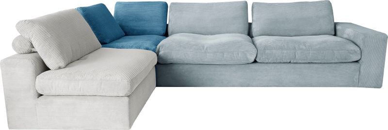 alina Ecksofa "Sandy", mit losen Sitz und Rückenkissen, in modernem Cordstoff