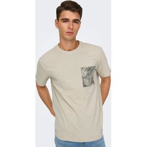 ONLY & SONS Rundhalsshirt "ONSPERRY LIFE REG LEAF POCKETTEE"
