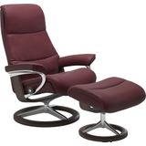 Stressless Relaxsessel "View", (Set, Relaxsessel mit Hocker), mit Signature Base, Größe S,Gestell Wenge