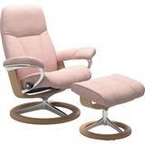 Stressless Relaxsessel "Consul", (Set, Relaxsessel mit Hocker), mit Hocker, mit Signature Base, Größe S, Gestell Eiche