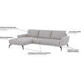 exxpo - sofa fashion Ecksofa "NICEA erstklassiger Sitzkomfort, OTTOs Choice, L-Form, bodenfrei", In hochwertiger Verarbeitung und ergonomische Sitzposition