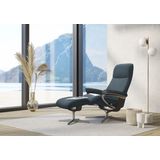 Stressless Relaxsessel "View", (Set, Relaxsessel mit Hocker), mit Hocker, mit Cross Base, Größe S, M & L, Holzakzent Wenge