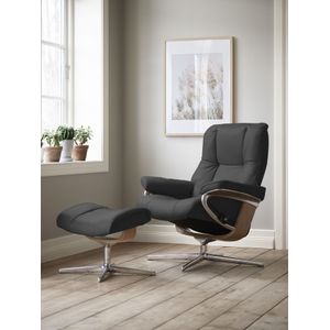 Stressless Relaxsessel "Mayfair", (Set, Relaxsessel mit Hocker), mit Hocker, mit Cross Base, Größe S, M & L, Holzakzent Eiche