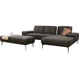 W.SCHILLIG Ecksofa "run, Designsofa mit tollem Sitzkomfort, bequem, L-Form", mit Holzsockel, Füße in Schwarz pulverbeschichtet, Breite 279 cm