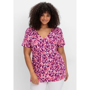 sheego by Joe Browns T-Shirt "Große Größen", mit Alloverdruck und V-Ausschnitt
