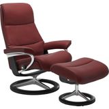 Stressless Relaxsessel "View", (Set, Relaxsessel mit Hocker), mit Signature Base, Größe M,Gestell Schwarz