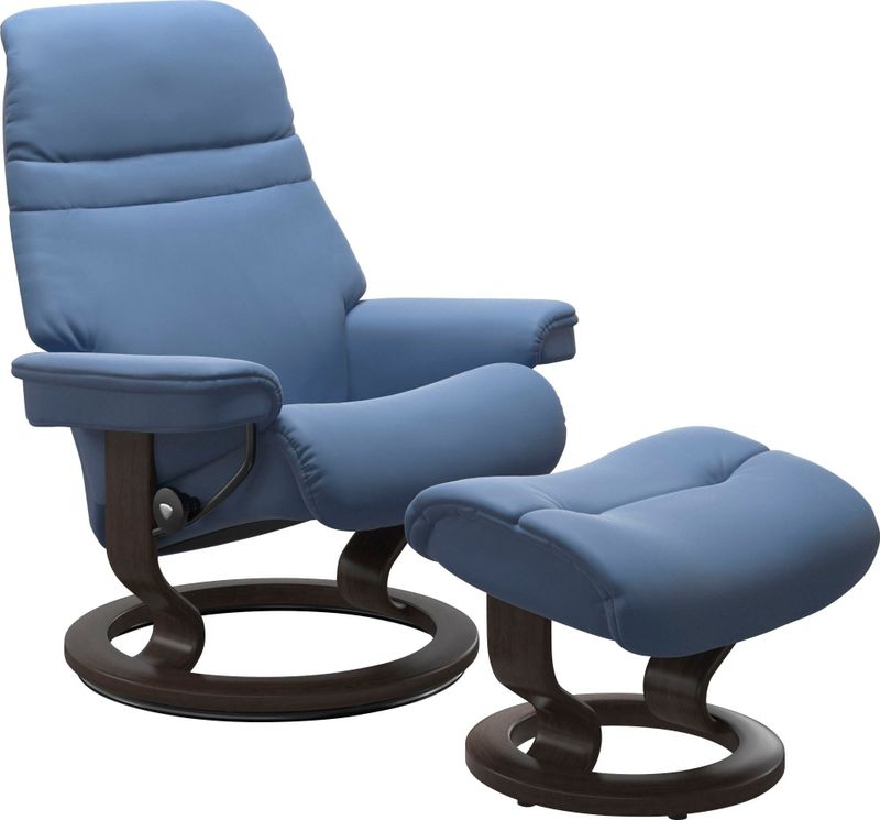 Stressless Relaxsessel "Sunrise", (Set, Relaxsessel mit Hocker), mit Classic Base, Größe M, Gestell Wenge