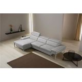 Egoitaliano Ecksofa "Princess, elegantes Designsofa mit erstklassigem Sitzkomfort, L-Form", mit Recamiere, inkl. Kopfteilverstellung, edle Designmetallfüße