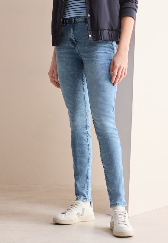 Cecil Slim-fit-Jeans "Style Vicky", in hellblauer Denim Waschung