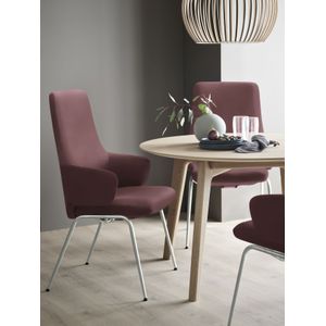Stressless Polsterstuhl "Laurel", Leder BATICK, High Back mit Armlehne, Größe L, mit Beinen aus Stahl in Chrom matt
