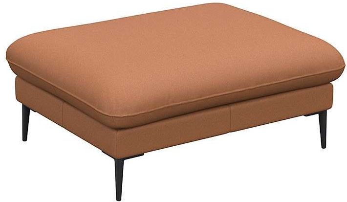 FLEXLUX Pouf "Salino, Fußhocker, Sitzhocker, Polsterhocker,", Kaltschaum & Stahl-Wellen, Füsse Schwarz