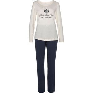 LASCANA Pyjama, (2 tlg.), mit Flockdruck