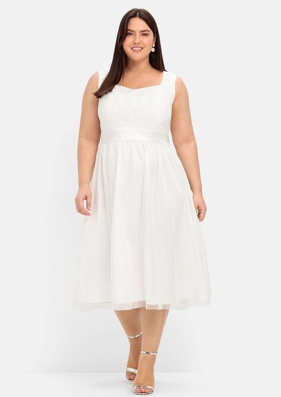 Sheego Abendkleid "Große Größen", mit Stickerei