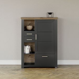 set one by Musterring Highboard "York", Typ 25 und 26, in 3 Farbvarianten, Beleuchtung optional, Breite 105 cm