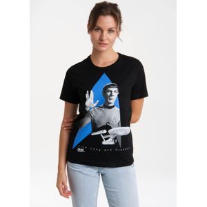 LOGOSHIRT T-Shirt "Star Trek - Spock, Logo, USS Enterprise", mit lizenziertem Print
