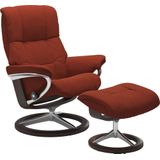 Stressless Relaxsessel "Mayfair", (Set, Relaxsessel mit Hocker), mit Hocker, mit Signature Base, Größe S, M & L, Gestell Braun