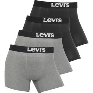 Levis Boxershorts "Men Solid Logo Boxer 4er Pack", (Packung, 4er-Pack), mit breitem Logobund