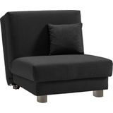 ell + ell Schlafsofa "Enny", Liegefläche Breite 80 cm, Liegehöhe 40 cm, Füße alufarben, Rückenlehne