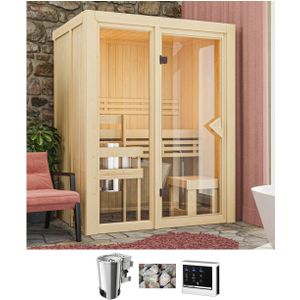 Karibu Sauna "Alani 1", mit Ofen 3,6 kW Bio ext. Strg.