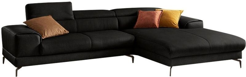 W.SCHILLIG Ecksofa "piedroo, Designsofa mit tollem Sitzkomfort, elegant und bequem, L-Form", Kopfteilverstellung, wahlweise mit Sitztiefenverstellung, Breite 303cm