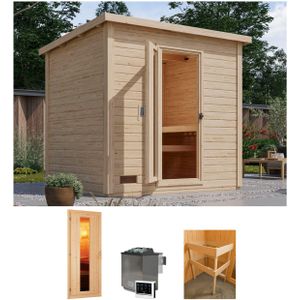 Karibu Saunahaus "Talo 3", Bio Ofen 9 kW, externe Steuerung