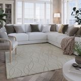 Wecon home Wollteppich "Hamptons TWENTYTHREE", rechteckig, 15 mm Höhe, Läufer, Schurwolle, Kurzflor, Wohnzimmer, Schlafzimmer, Wellen