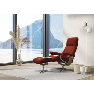 Stressless Relaxsessel "View", mit Cross Base, Größe S, M & L, Holzakzent Eiche