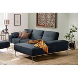 W.SCHILLIG Ecksofa "run, Designsofa mit tollem Sitzkomfort, bequem, L-Form", mit elegantem Holzsockel, Füße in Silber matt, Breite 299 cm
