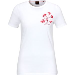 BOSS ORANGE T-Shirt "Elogo Print Premium Damenmode", mit glitzerndem Logoschriftzug