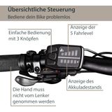 AGON E-Bike "Alpha", 10 Gang, Deore SGS T6000, Heckmotor 250 W, Pedelec, Elektrofahrrad für Damen u. Herren, MTB